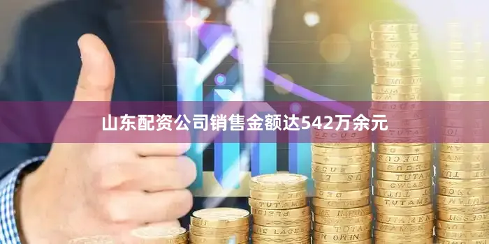山东配资公司销售金额达542万余元