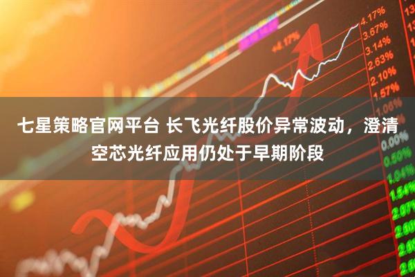 七星策略官网平台 长飞光纤股价异常波动，澄清空芯光纤应用仍处于早期阶段